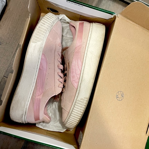 silverpink puma suede platform nono satin - Picture 1 of 4